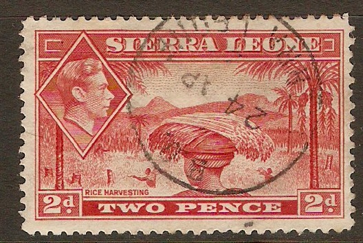 Sierra Leone 1938 2d Scarlet. SG191a.